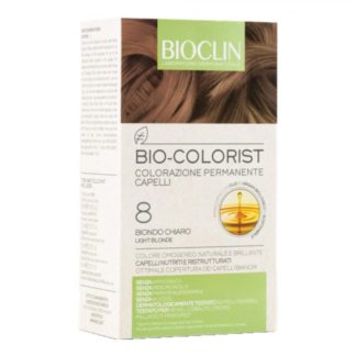 Стойкая краска для волос Bioclin Bio Colorist, оттенок 8 Light Blonde — великолепный цвет и естественный вид.