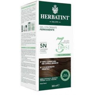 Herbatint - Стойкая гелевая краска для волос 5N светло-коричневый 300 мл - 3 дозы