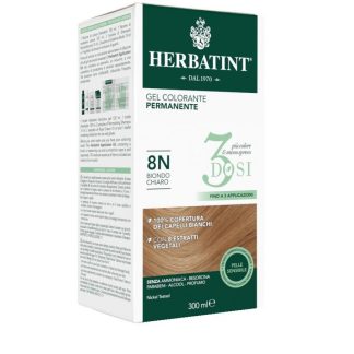 Herbatint - Стойкая гелевая краска для волос 8N Светлый блонд 300 мл 3 дозы