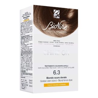 BioNike SHINE ON 6.3 Темно-золотистый блонд – Стойкая краска для волос 50 мл, без аммиака.