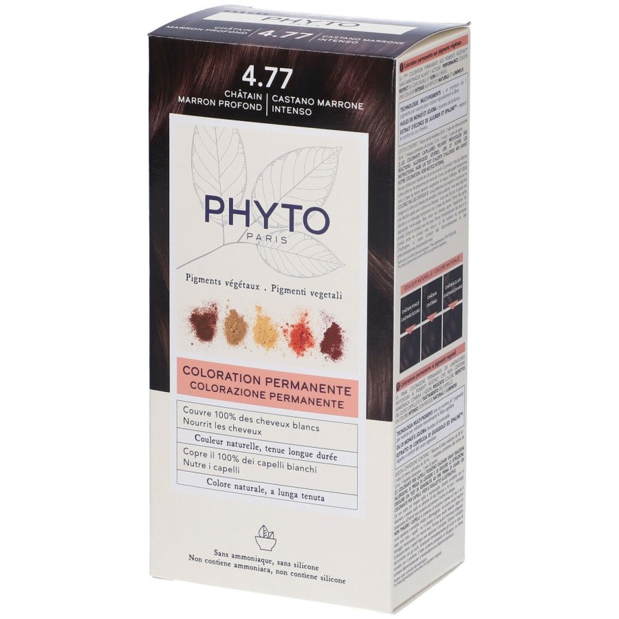 Стойкая краска для волос Phyto Phytocolor 4.77 Интенсивный коричневый