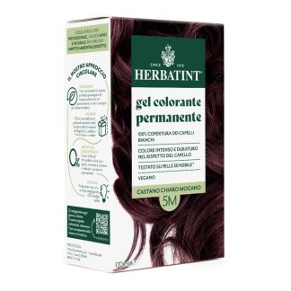 Стойкая гелевая краска для волос Herbatint 5M, светло-коричневый (махагоновый), 170 мл
