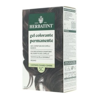 Стойкая гелевая краска для волос Herbatint 5C, светло-пепельно-коричневый цвет, 170 мл