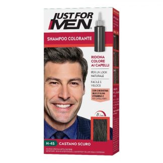 Шампунь для окрашивания волос Just For Men темно-коричневого цвета, 30 мл