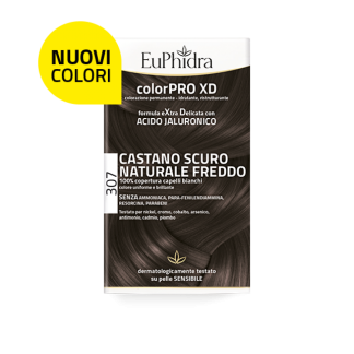Набор для окрашивания волос Euphidra ColorPro XD 307 Натуральный холодный темно-коричневый - Стойкая краска для волос с гиалуроновой кислотой