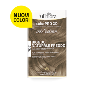 Набор для окрашивания волос Euphidra ColorPro XD 707 Натуральный холодный блонд - Стойкая краска для волос с гиалуроновой кислотой