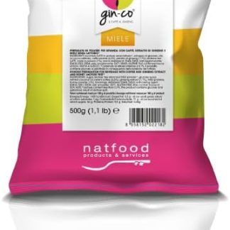 Gin-Co женьшеневый мед G 500 готовый порошок для напитка с кофе, экстрактом женьшеня и медом, без лактозы.