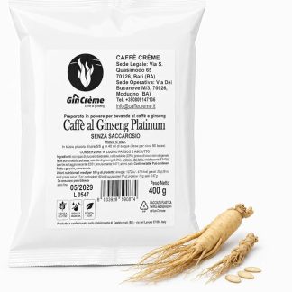 GinCrème - Кофейный порошок с горьким женьшенем - Пакет 400 г - Растворимый для кофемашин и горячих напитков