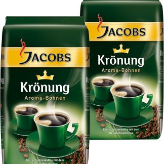 Jacobs Krönung Aroma-Bohnen Цельные бобы, упаковка из 2 шт., 2 x 500 г